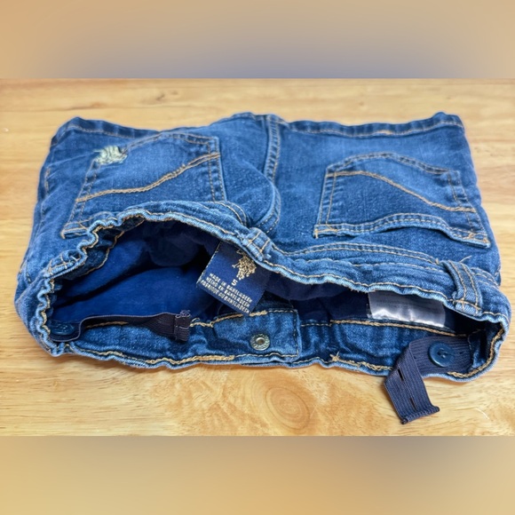 US Polo Girls Blue Denim Skort Skirt Size 5 - Picture 5 of 5
